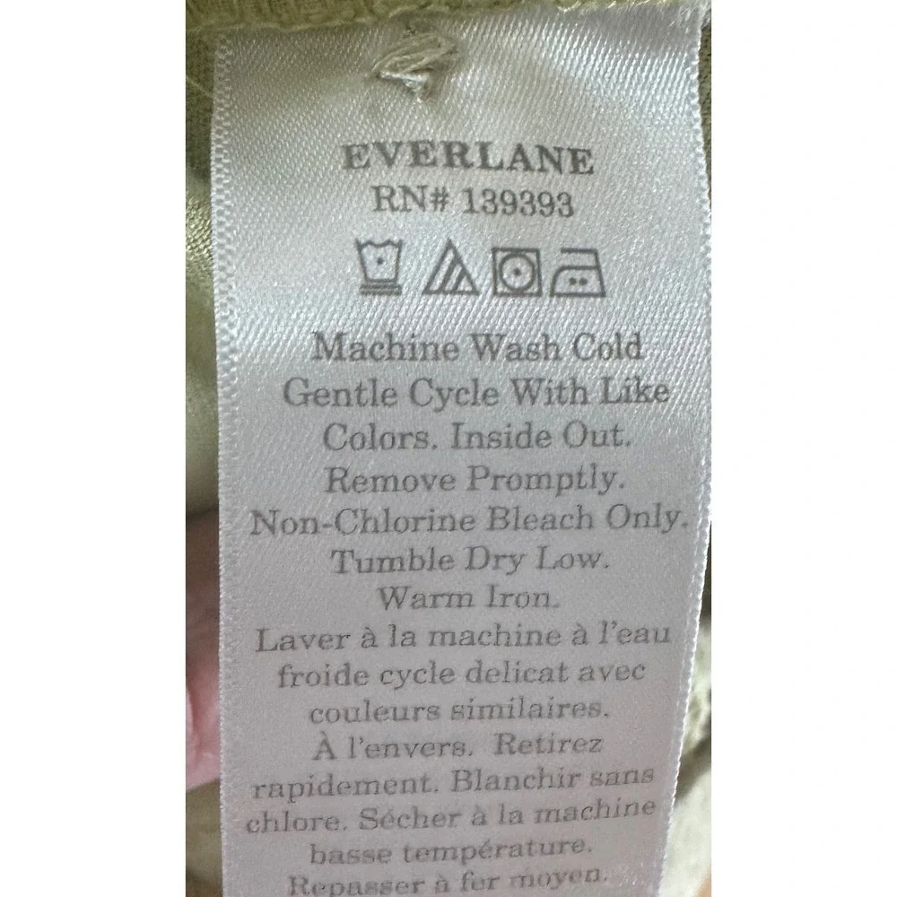 Everlane Womens Sage Green 100% Linen High Way Slouch Pant Size 00 Wide Leg